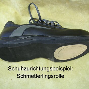 Schuhzurichtungen | Verkürzungsausgleich, Schmetterlingsrolle usw. 
nach Rezept des Arztes, Kassenabrechnung